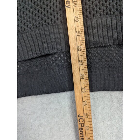 Rock & Republic Sweater Womens Small Black Studded Open Knit Pullover Top Chic - Picture 4 of 8